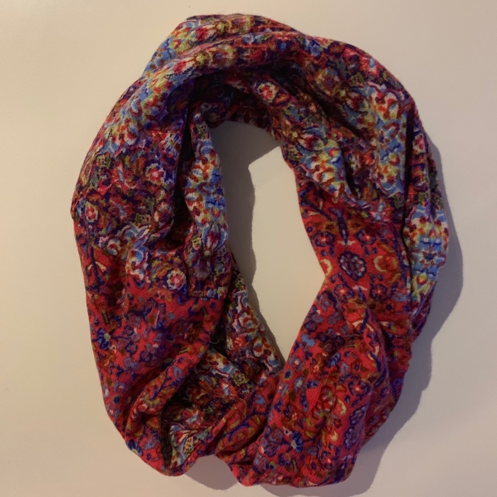 Red floral scarf